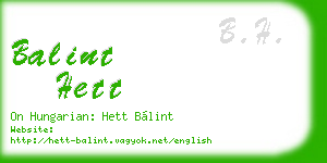 balint hett business card